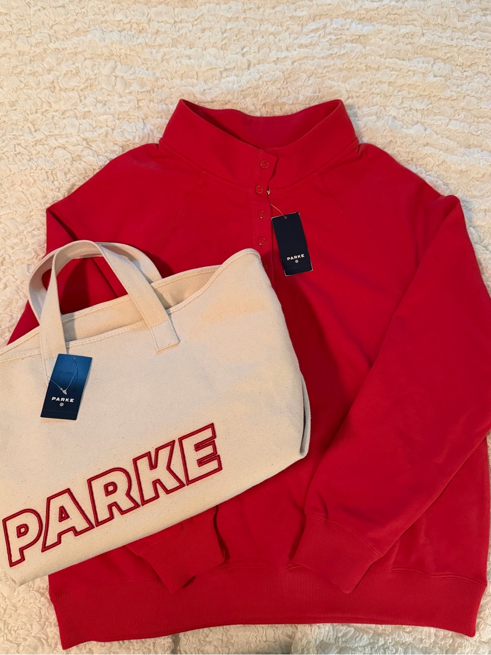 NWT Parke (Target) Red Sweatshirt & Tote